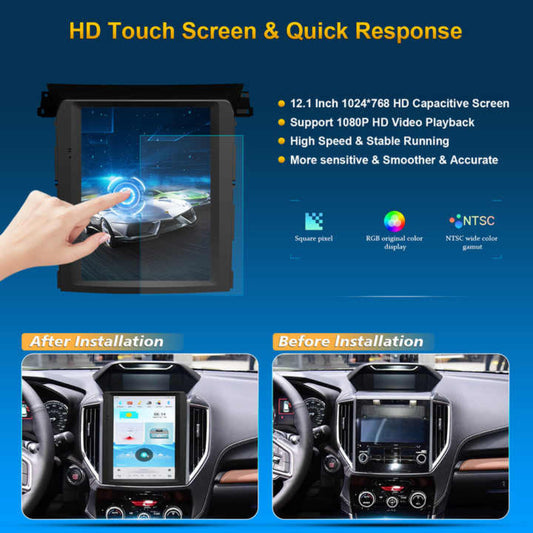 12.1" For Subaru Forester/ XV 2018-2021 Car Radio Headunit Stereo Carplay Upgrade Tesla Style Screen Android Auto GPS Navigation Multimedia Player