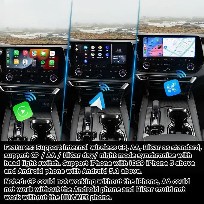 Lexus RX Android13 base Navigation Video Interface box Apple CarPlay & Android Auto Upgrade Module Carputech