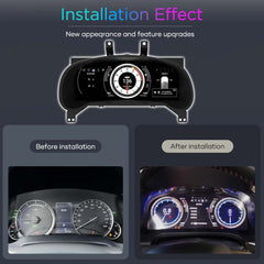 Tableau de bord numérique LCD 12,3 pouces pour Lexus RX 2016-2021 Panneau de voiture Compteur de vitesse Cockpit virtuel 