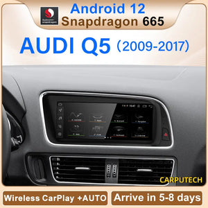 New UI Snapdragon665 8.8" Android12 Wireless Auto Carplay For AUDI Q5 From 09 to 16 Years Car Radio Multimedia GPS Navigation Carputech