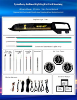 Upgrade Symphony LED Car Interior Ambient Lighting for Ford Mustang 2015-2023 Decoration Accessories