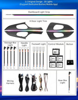 Upgrade 64 Colors Led Car Interior Ambient Lighting for Nissan Rogue / X-trail 2013-2021 Trim Decoration Accessories