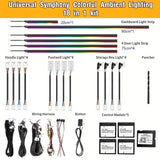 64 Colors Dynamic Symphony Universal Ambient Lighting Car Interior LED Atmosphere Lighting