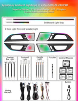 Upgrade 256 Kleuren LED Auto Interieur Sfeerverlichting voor Volvo S60/V60 2018-2025 Strip Accessoires Decoratie