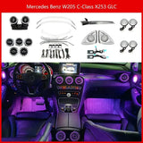 Ambient Light 3/64 Colours For Mercedes-Benz C- Class Glc Coupe W205 C43 C63 X253 LED Vents Speaker Decorative Lamp Retrofit Carputech