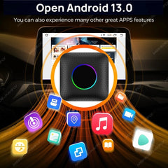 SM6225 Carputech CarPlay Ai Box Android 13 Smart Video Streaming Box for OEM Car Multimedia Wireless CarPlay Android Auto 8+128G