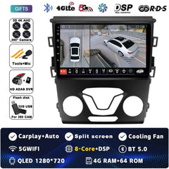 Android 14 Carplay Auto For Ford Fusion Mondeo 5 2014 - 2019 Car Radio Multimedia Video Player Navigation GPS  No 2Din 2 Din DVD