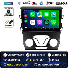 Android 14 Carplay Auto For Ford Fusion Mondeo 5 2014 - 2019 Car Radio Multimedia Video Player Navigation GPS  No 2Din 2 Din DVD