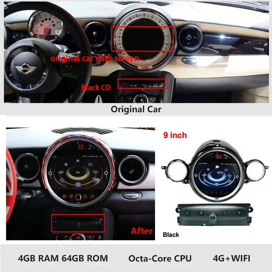 Android Auto Car Radio For BMW Mini Cooper R56 R60 2007-2014 Carplay ...