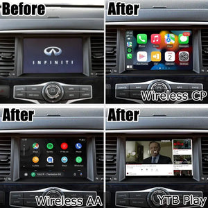 Apple Carplay Android Auto Upgrade Module box for Infiniti Q50 QX50 QX60 QX80 2012-2024 with GPS navigation Carputech