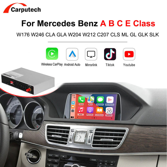Wireless CarPlay Android Auto Interface for Mercedes Benz A B C E Class W176 W246 CLA GLA W204 W212 C207 CLS ML GL GLK SLK