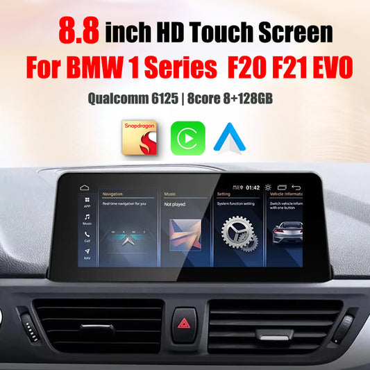 ID8 Qualcomm Snapdragon665 Android 12 Wireless CarPlay AUTO For BMW 1 Series  F20 F21 ID6 EVO Car Multimedia Players GPS Navi