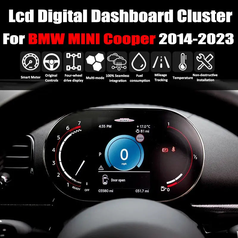 For BMW MINI Cooper 2014-2023 LCD Digital Dashboard Cluster Car Panel ...