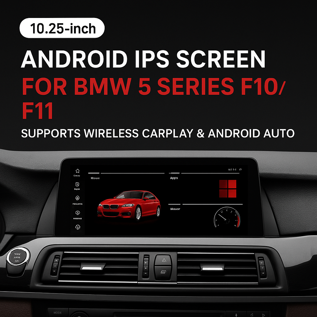 CarpuTech 10.25" Android 14 Car Stereo for BMW F10/F11 (2010–2016 Sedan, 2010–2017 Touring) | Snapdragon 665, DSP, 4G, CarPlay & Android Auto, GPS Navigation, Bluetooth Multimedia