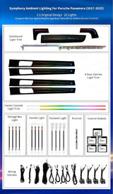 Upgrade Symphony LED Car Interior Ambient Light for Porsche Panamera 2017-2023 Atmosphere Strip Decoration Accessories Carputech