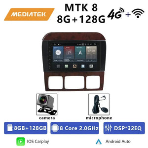 For Mercedes Benz S CL Class W220 W215 Car Radio 8" Android 12 Qualcomm DVD GPS CarPlay WIFI 4G Bluetooth DSP Autoradio Carputech