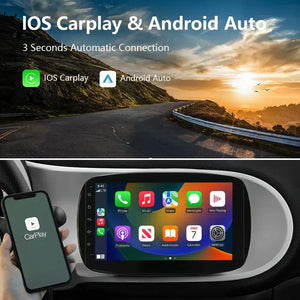 For Mercedes Benz Smart Fortwo 453 Car Radio Android 12 CarPlay Navigation Auto Stereo Screen Qualcomm Bluetooth WIFI 4G Carputech