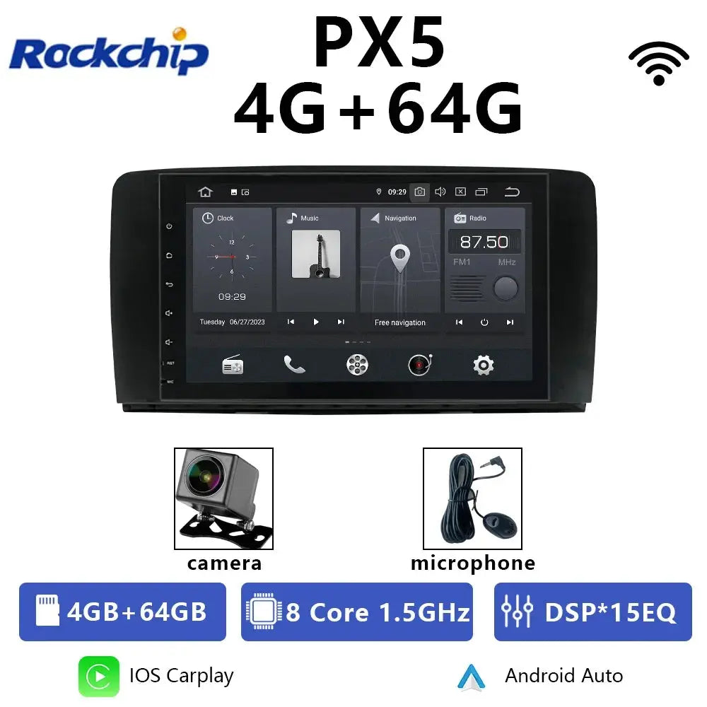 For Mercedes Benz R-Class W251 2006-2012 R280 R300 R320 R350 R500 R63AMG Car Radio Android 12 Stereo CarPlay Navigation Carputech
