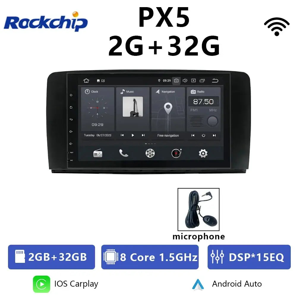 For Mercedes Benz R-Class W251 2006-2012 R280 R300 R320 R350 R500 R63AMG Car Radio Android 12 Stereo CarPlay Navigation Carputech