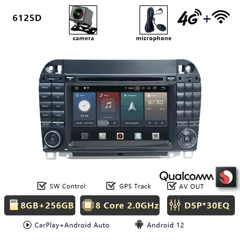 Car Radio Android 13 Carplay Navigation For Mercedes Benz S/CL Class W220 W215 S320 S430 Auto Stereo Bluetooth WIFI 4G Carputech