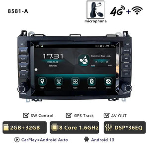 For Mercedes Benz A B Class B200 W169 W245 Viano W639 Sprinter W906 Car Radio Multimedia DVD CD Player Qualcomm Carplay Carputech