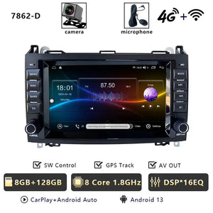 For Mercedes Benz A B Class B200 W169 W245 Viano W639 Sprinter W906 Car Radio Multimedia DVD CD Player Qualcomm Carplay Carputech
