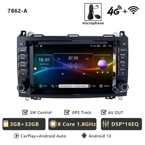 For Mercedes Benz A B Class B200 W169 W245 Viano W639 Sprinter W906 Car Radio Multimedia DVD CD Player Qualcomm Carplay Carputech
