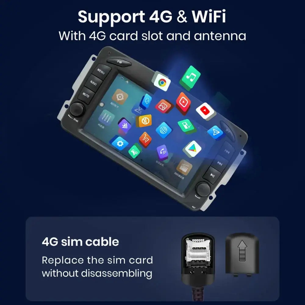 For Mercedes Benz G-Class CLK-Class W463 W203 W209 Viano Vito W639 Qualcomm Car Radio Android 360 ° Camera Player Carplay Carputech