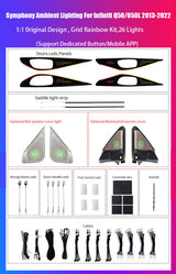 Car Interior Ambient Lighting for Infiniti Q50/Q50L 2013-2022 original style modification - Carputech