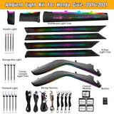 Upgrade Symphony Led Auto Innenraum Umgebungs Beleuchtung für Honda Civic 10th Gen 2016-2021 Atmosphäre Streifen Zubehör