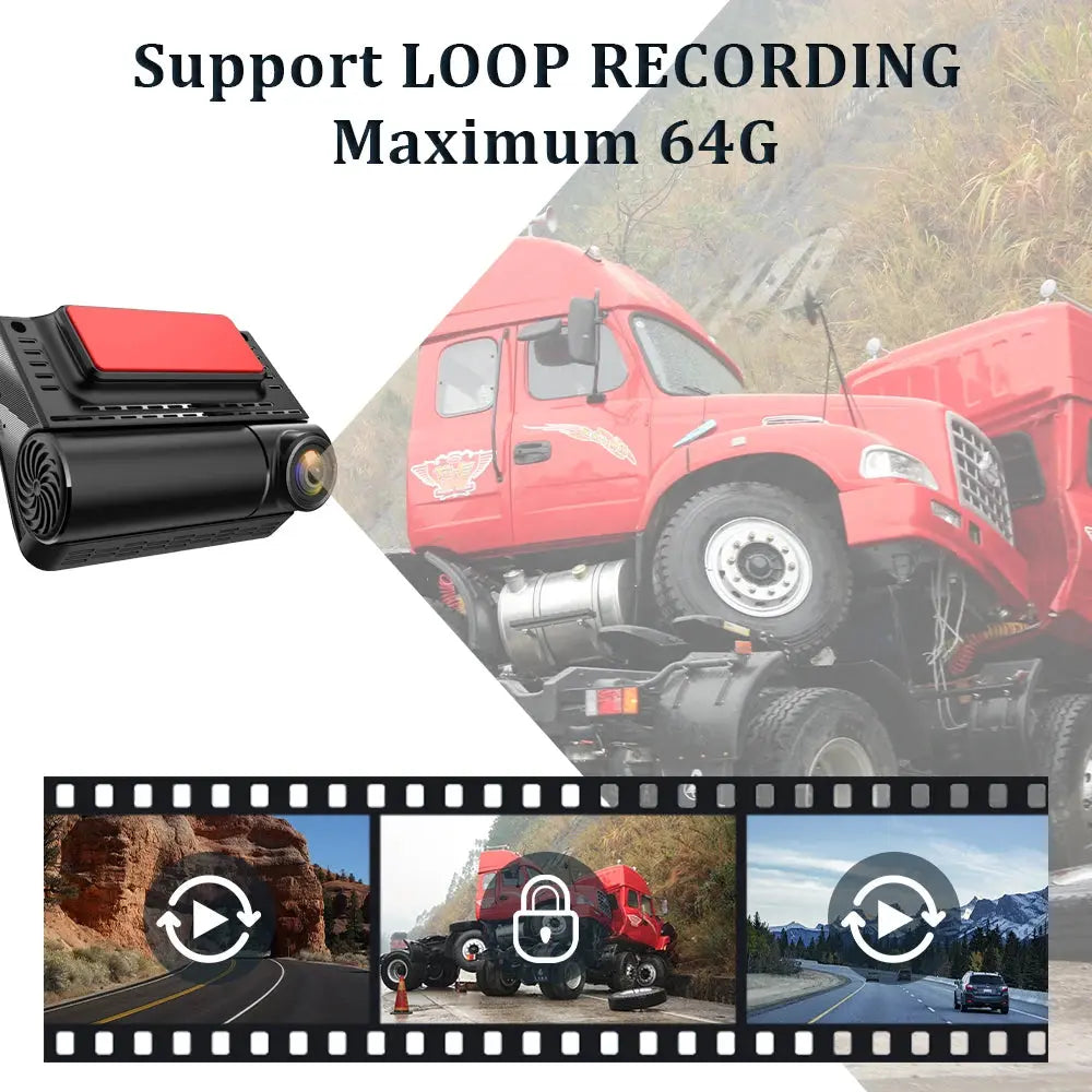 4K IPS HD Dual Recording Car 1080P Full HD DVR Night Vision 170 Degree Wide Angle Dash Camera USB Dash Cam G Sensor Android Video Recorder Dash Cam Carputech