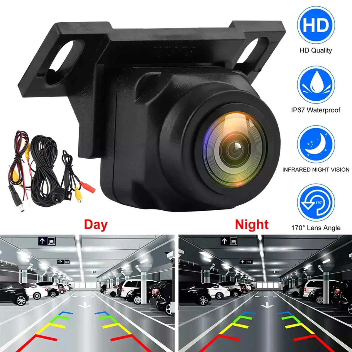 Car Backup Camera Rear View Camera 1080P Clear Anti-Interference 170 ...