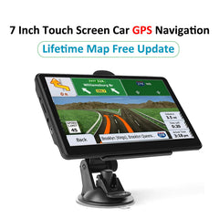 Navigation GPS pour voiture Écran tactile 7 pouces Navigateur GPS Camion Pare-soleil Sat Nav 256M + 8G 2023 Europe Amérique Carte Navigateurs GPS 