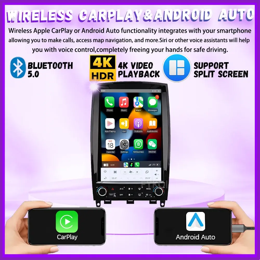 12.1" Qualcomm For Infiniti EX30 2008-2017 Car Radio Stereo Carplay Upgrade Tesla Style Screen Android Auto GPS Navigation Multimedia Player Carputech