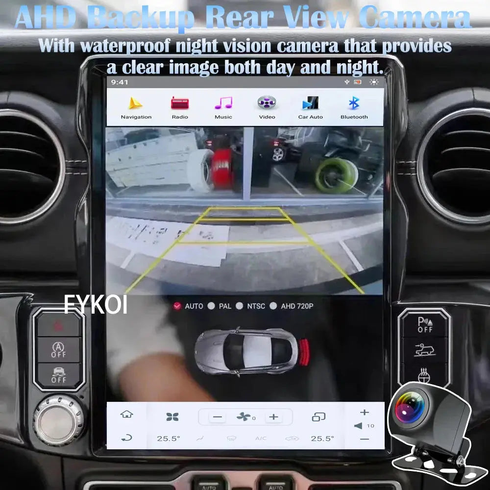 13.6" Qualcomm For Jeep Gladiator 2018-2021 Car Radio Stereo Carplay Upgrade Tesla Style Screen Android Auto GPS Navigation Multimedia Player Carputech