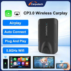 Carputech CP3.0/ 4.0 Kabelloser Apple CarPlay/ Android Auto Adapter-Dongle für kabelgebundenes CarPlay 