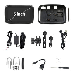 5 zoll Motorrad Drahtlose Apple Carplay Android Auto Tragbare Navigation GPS Bildschirm IPX7 Motorrad Wasserdichte Display 