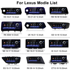 Lexus UX UX 200 UX 250 UX 250H UX 260H 2018-2023 Carplay Android auto Autoradio Lecteur Multimédia Android 13 Carplay GPS 4G Stéréo 