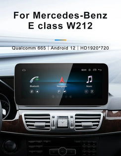 For Mercedes Benz E Class W212 | Wireless CarPlay & Android Auto | 12.3 inch Touch Screen Snapdragon665 Android13 Car GPS Stereo Multimedia Car Radio headunit Carputech