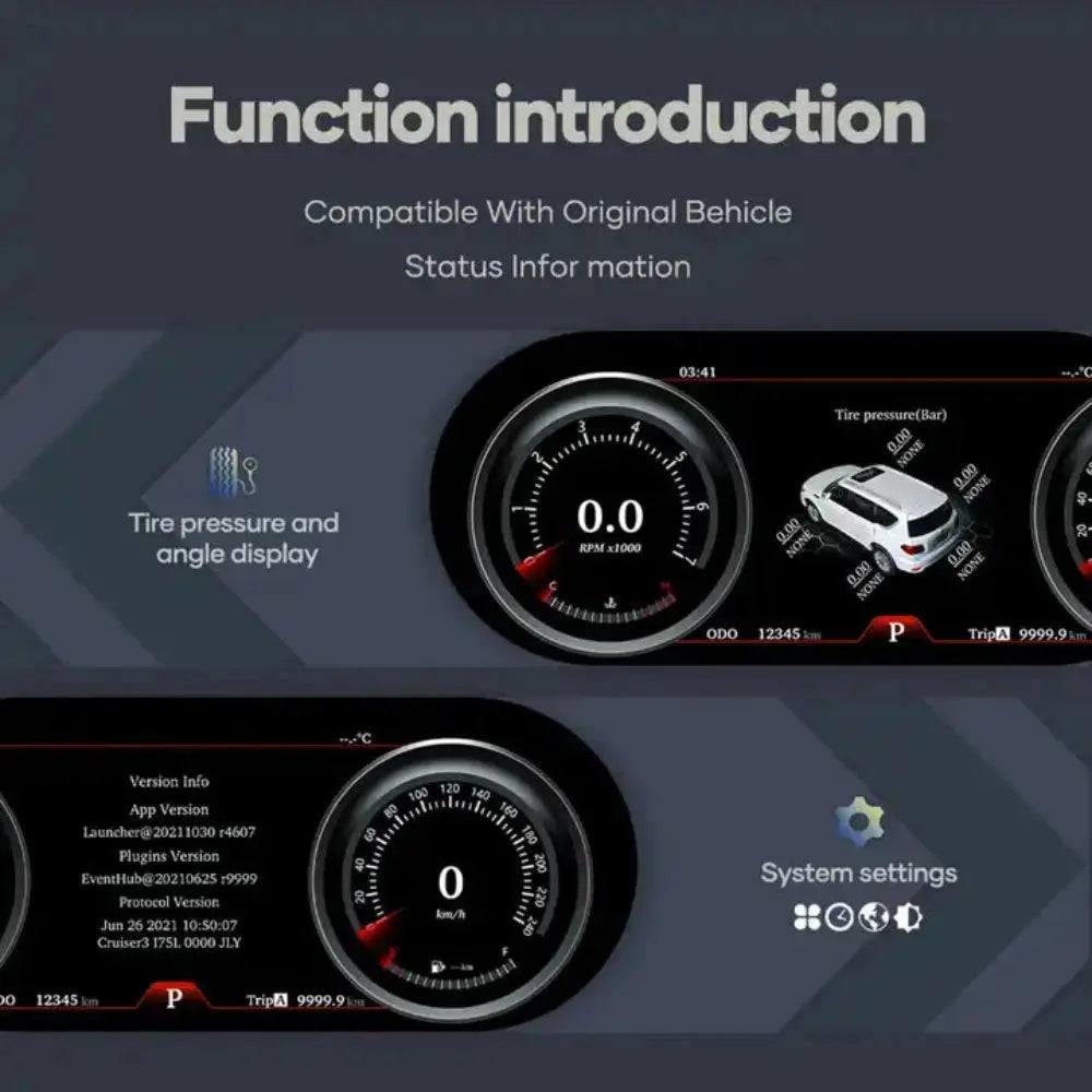 For Infiniti QX80/ Nissan Patrol Y62 Armada 2015-2019 12.3" LCD Digital Dashboard Cluster Car Panel Speedometer Virtual Cockpit - Carputech