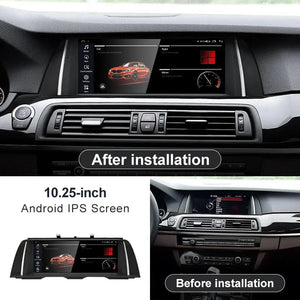For BMW 5 Series F10 F11 MTK8581 10.25 inch  DSP CarPlay AUTO 4G Android 11 Car GPS Stereo Multimedia Head Unit Radio Bluetooth CIC NBT Carputech
