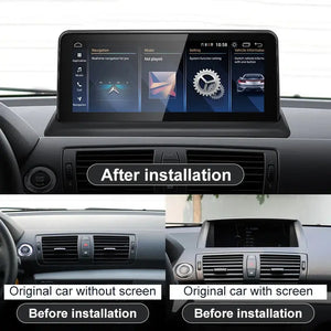 For BMW 1 Series E81 E82 E87 E88 Snapdragon665 10.25 inch Carplay AUTO Android 12 Car GPS Stereo Multimedia Head Unit Radio Bluetooth Carputech