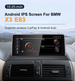 Pour BMW X3 E83 MTK8581 sans fil CarPlay AUTO Android système multimédia de voiture unité principale Radio Bluetooth GPS écran de navigation 