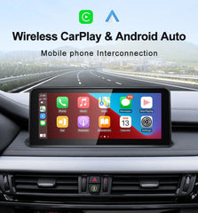 Lecteur multimédia de voiture sans fil Snapdragon665 10,25 pouces CarPlay AUTO pour BMW X5 F15 X6 F16 NBT Unité principale Radio Bluetooth GPS Navi