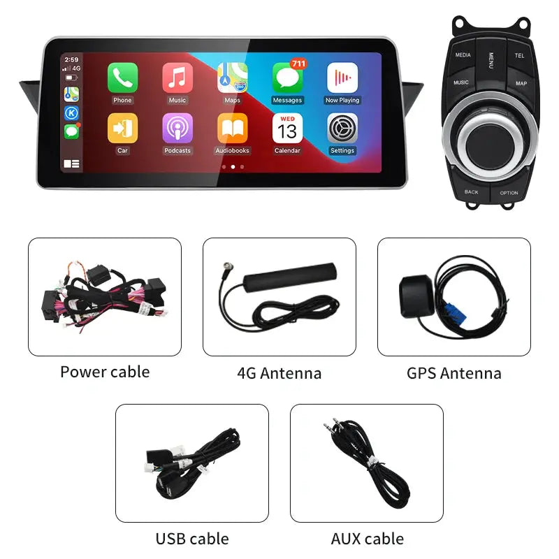For BMW 09-15 X1 E84 Snapdragon665  12.3inch Wireless CarPlay Android AUTO Multimedia Head Unit Radio Car Video Players Carputech