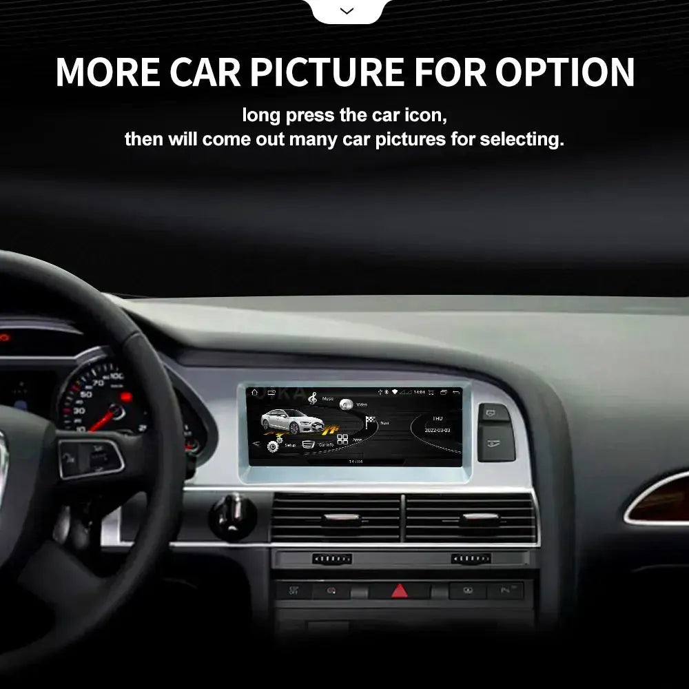 For Audi A6 A6L 2006-2012 CarPlay Snapdragon665 Android 13 Car Multimedia IPS Screen GPS Auto Radio Navigation Stereo DSP Netlifx Carputech