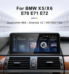 For BMW X5 E70 X6 E71 CCC CIC Snapdragon665 Wireless CarPlay AUTO Car Multimedia Players Head Unit Radio Bluetooth GPS Navi Carputech