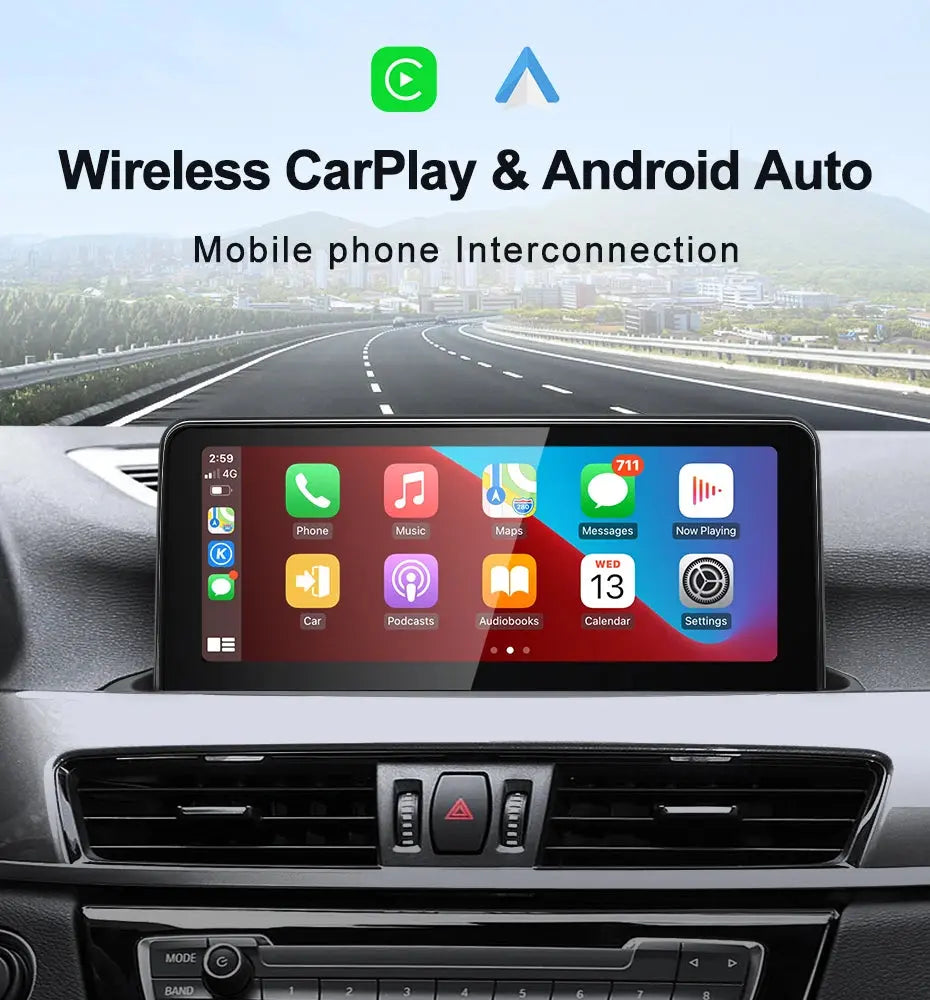 For BMW X1 F48 X2 2005-2022 Snapdragon665 10.25 inch Wireless Apple Carplay Auto Android 12 Car Multimedia Head Unit Radio Bluetooth NBT Carputech
