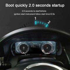 For Jaguar XFL 2016-2019 12.3" LCD Digital Dashboard Cluster Car Panel Speedometer Virtual Cockpit