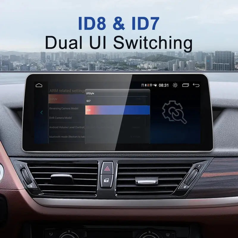 Erisin Autoradio Android 14 Per BMW X1 F48 2016-2017: Navi GPS 12,3'' 2K, 8GB RAM, Apple CarPlay Wireless
